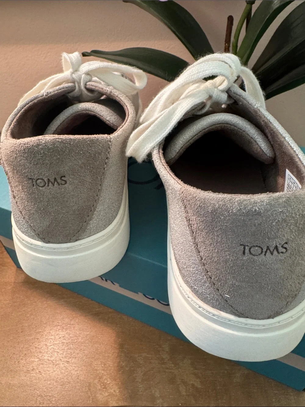 Tom’s Metallic Leather and Suede Sneakers Size 7